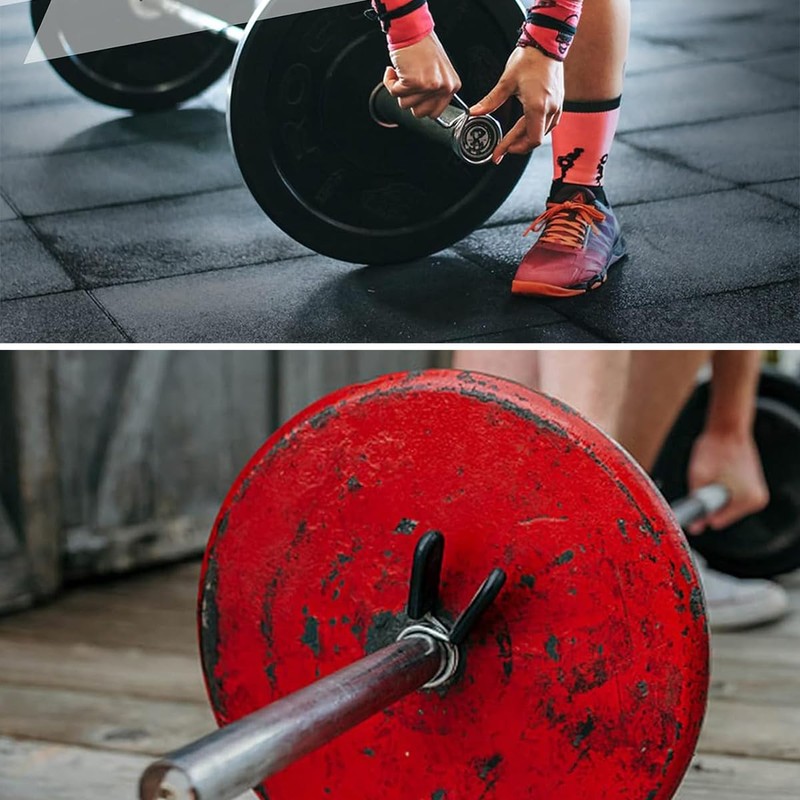 CLKE 4 x Spring Clips for Dumbbells, Bar Clips, Clamp