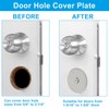 OSVJE 2 Pack Brushed Stain Nickel Round Door Hole Cover