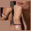 LIUANAN St. Joseph Amethyst Bracelet for Women Patron Saint of