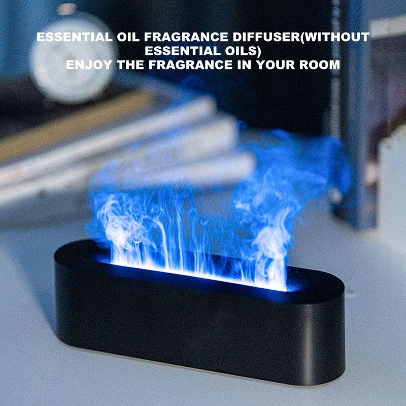 Simulated Flame Air Aroma Diffuser Humidifier 7 Color Fire Air