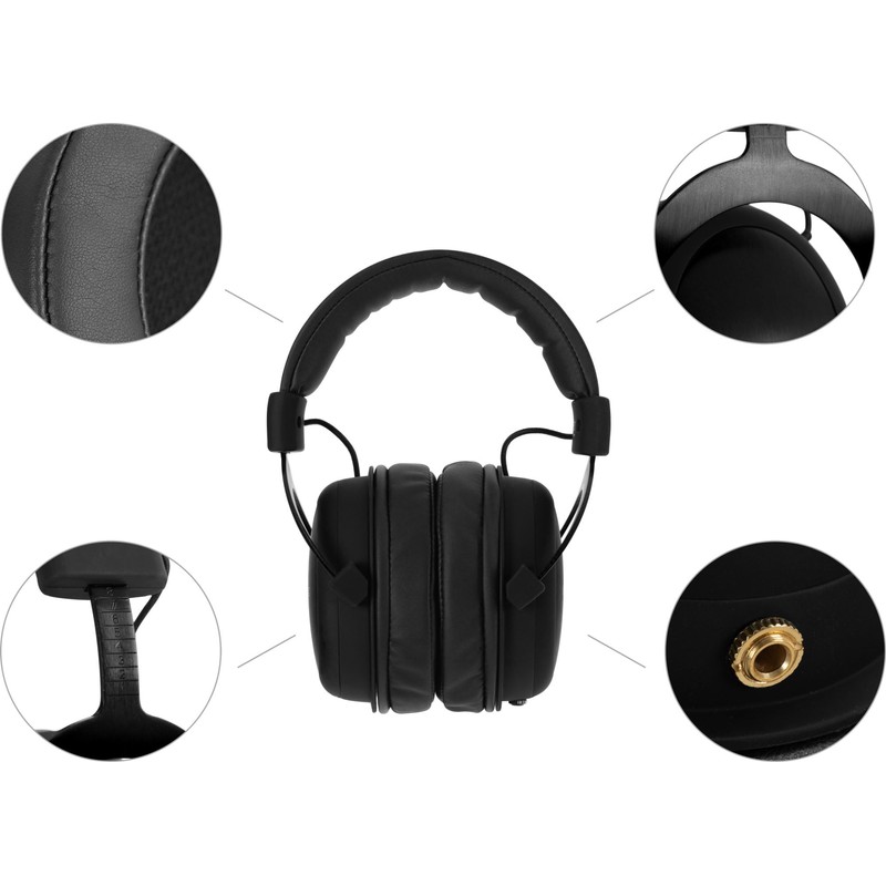 Pronomic KH-6093 BK Studio Headphones - Excellent Sound Isolation Outward