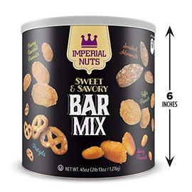 Imperial Nuts Sweet & Savory Bar Mix - Featuring Smoked Almonds, Pretzels, Toffee Peanuts, Spicy Peanuts, Honey Roasted Peanuts, - Delicious tasty snack for any occasion!