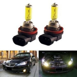 GOLDEN YELLOW 100w ONE PAIR HALOGEN XENON GAS FILLED H11 FOG LIGHT BULBS for 06 07 08 09 Volkswagen Beetle/ 09 Volkswagen CC/ 04 05 06 07 08 09 Volkswagen Toureg/ 08 09 Volvo C30/ 06 07 08 09 Volvo C70/ 08 09 Volvo S40 w/H.I.D./