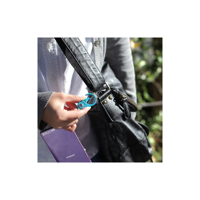 [ハミィ] HandLinker Putto Carabiner ネックストラップ カラビナ (スカイブルー)【ハンドリンカー 落下防止 携帯 スマホ