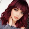 Women Wig Wine Red Button Hair Net Portable Compact Practical