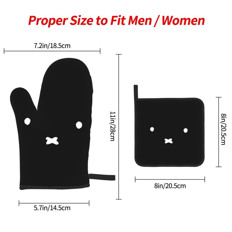 Miffy Heat Resistant Potholder Oven Mitt Pot Holder Heat Resistant