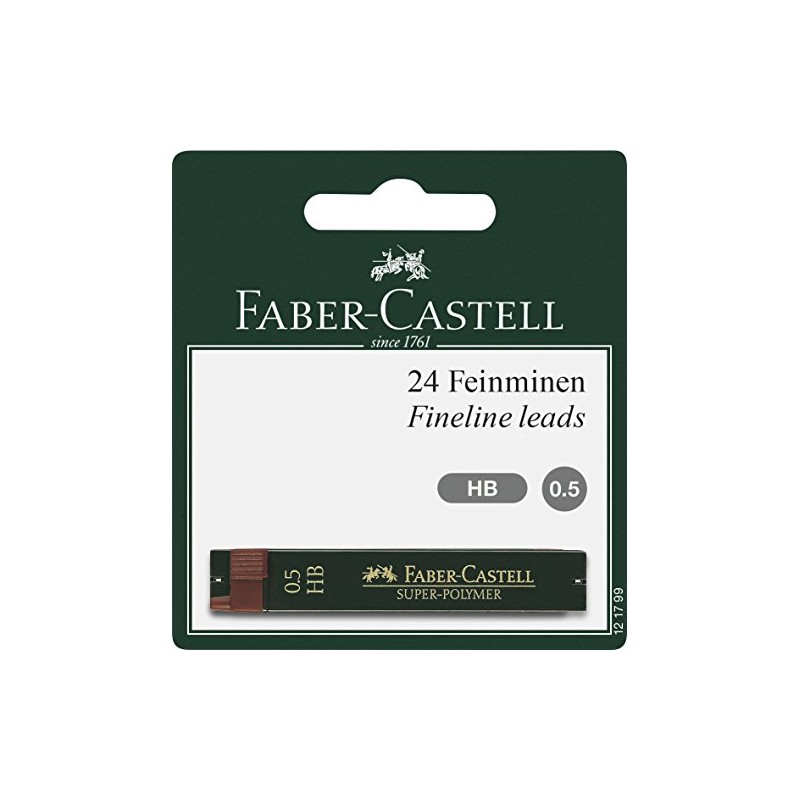 Faber Castell 0.5 mm 121799"Super Polymer" HB Fineline Lead (Pack
