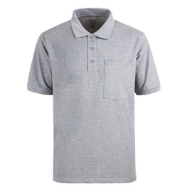 Polo Golf Shirts for Men Dry Fit Short Sleeve Moisture Wicking Performance Casual Golf Polo Shirts(Grey-5XL)