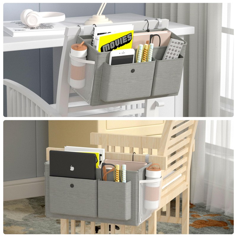 Edudif Bedside Caddy Bedside Organizer with Fixed Straps & Water