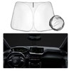 SHAOHAO Peugeot 2008 e-2008 2014-2019 Sun Visor Silver Coated Fabric
