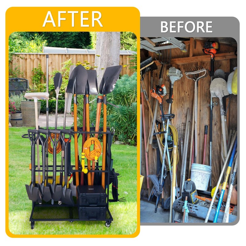 Garden Tool Organizer - Heavy Duty Garage Storage and Organization