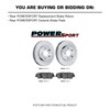 PowerSport Rear O.E Replacement Brake Rotors and Semi Metallic Pads