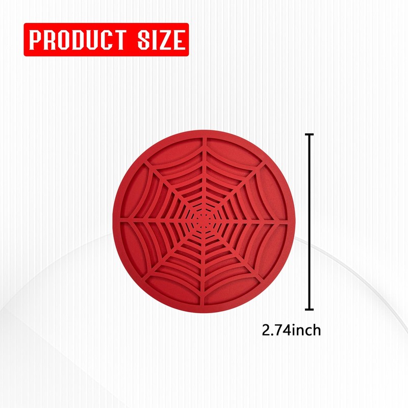 Hirificing 4PCS Spider Web Car Cup Holder Coaster, 2.75 Inch