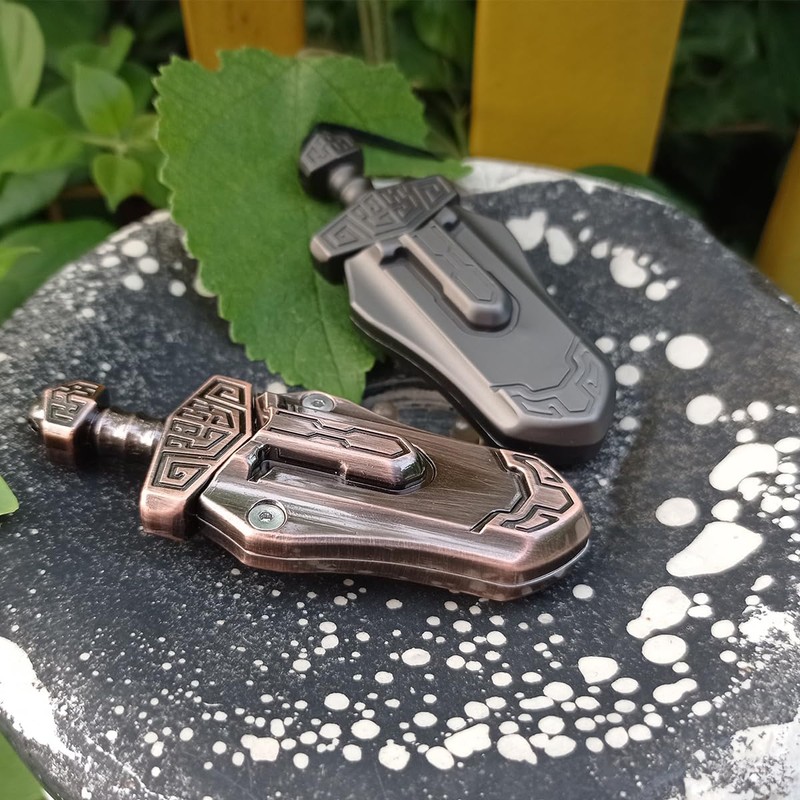 EDC Swords Mechanical Magnetic Push Slider Metal Toys Decompression Fidget