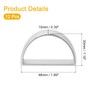sourcing map 4Pcs D-shape Napkin Rings, Table Napkin Holders Serviette
