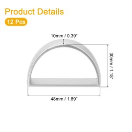 sourcing map 4Pcs D-shape Napkin Rings, Table Napkin Holders Serviette Buckles for Decoration Adornment Wedding Party, Matte Silver