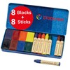 Stockmar Combined Assortment 8 Crayons + 8 Blocks