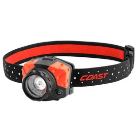 COAST® FL88 650 Lumen Tri-Color (White/Red/Green) Pure Beam® Twist Focus™ LED Headlamp, Batteries and Hard Hat Clips Included