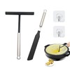 Set of 2 Stainless Steel Pancake Tools Dough Spreader Crepe