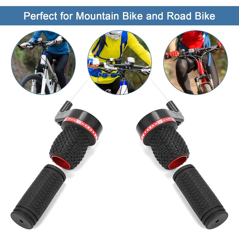 Yosoo Bicycle Gear Lever, Bike Speed Shift Lever Twist Grip