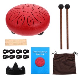 Vaguelly 1 Set 6 Inch Ethereal Drum Instruments for Kids Drumsticks for Kids Music Instruments for Adults Flower Tongue Drum Steel Tongue Drum Ethereal Musical Drum Adult Kids Playing Drum