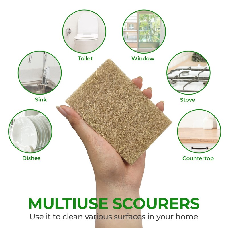 AIRNEX Biodegradable Scrubbing Pads for Dishes - Pack of 24