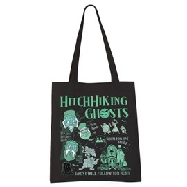 VAMSII Haunted Mansion Merch Tote Bag Hatbox Ghost Gift Mansion Ghost Gift (HITCHHIKING GHOSTS tote)