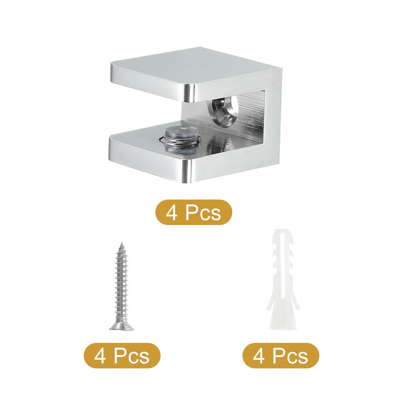 QUARKZMAN Glass Holder Glass Clamp Glass Shelf Clamp, Pack of