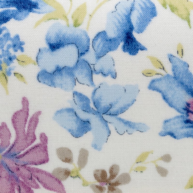 Pearl 092913 Glasses Case Semi-Hard Magnetic HA-136 Botanical Flower Blue