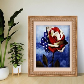 XTXGERL DIY Paint by Numbers for Adults Paintworks Paint by Number, Rose Flower 16x20in