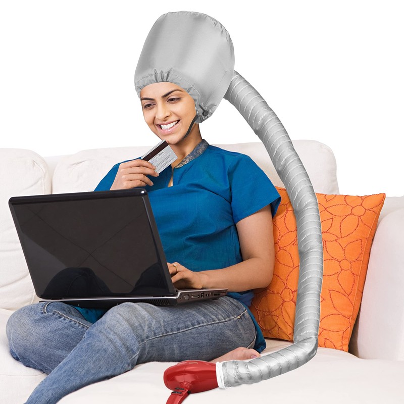 Portable Hair Dryer Bonnet Attachment for Hair Styling, Hair Color,