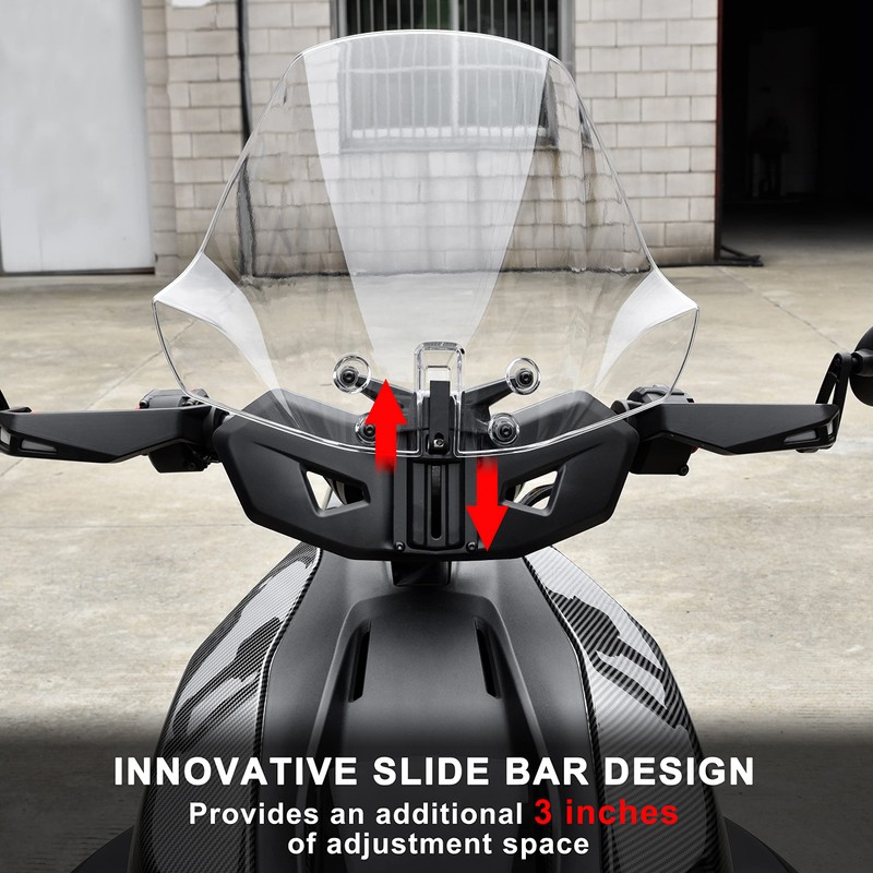 SAUTVS Wider Adventure Adjustable Windshield for Can-Am Ryker, New Upgrade
