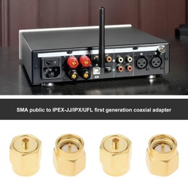 VGOL 4PCS SMA Male to U.FL/IPX Male Coaxial Straight Connector Brass RF Coax Adapter for PCI/RF Antennas/Wireless LAN Devices/Coaxial Cable