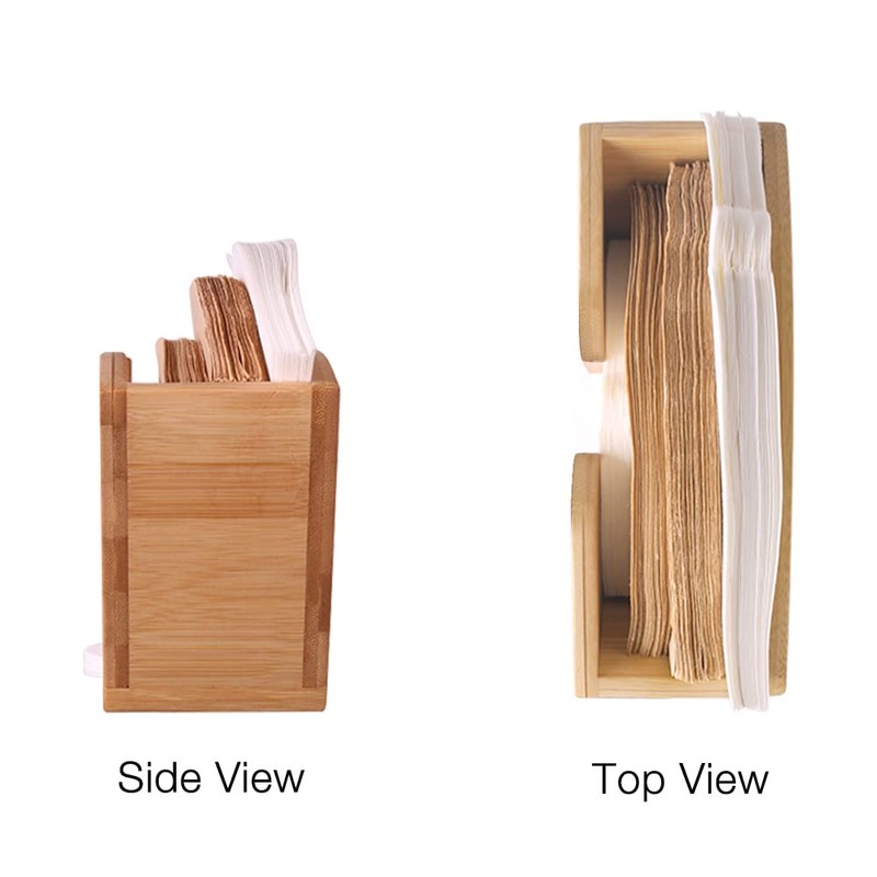 Unibene Bamboo Coffee Filter Holder, Coffee Paper Storage Container Dispenser
