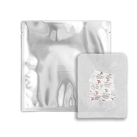 PackFreshUSA: 50 Pack - 6" x 6" 4.3 Mil Mylar Bags - 100cc High Capacity Oxygen Absorbers - Heat Sealable - Free Long-Term Food Storage Guide