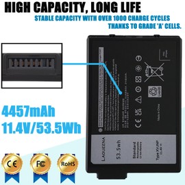LAQUEENA XVJNP Laptop Battery Compatible with Dell Latitude 5430 7330 Rugged Extreme P148G P148G001 P149G P149G001 Series 6JRCP 06JRCP M0TN3 0M0TN3 KD1CT 451-BCWQ 11.4V 53.5Wh 3-Cell