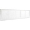 White Baseboard Return Grill with 7/8" Turn Back (30" x