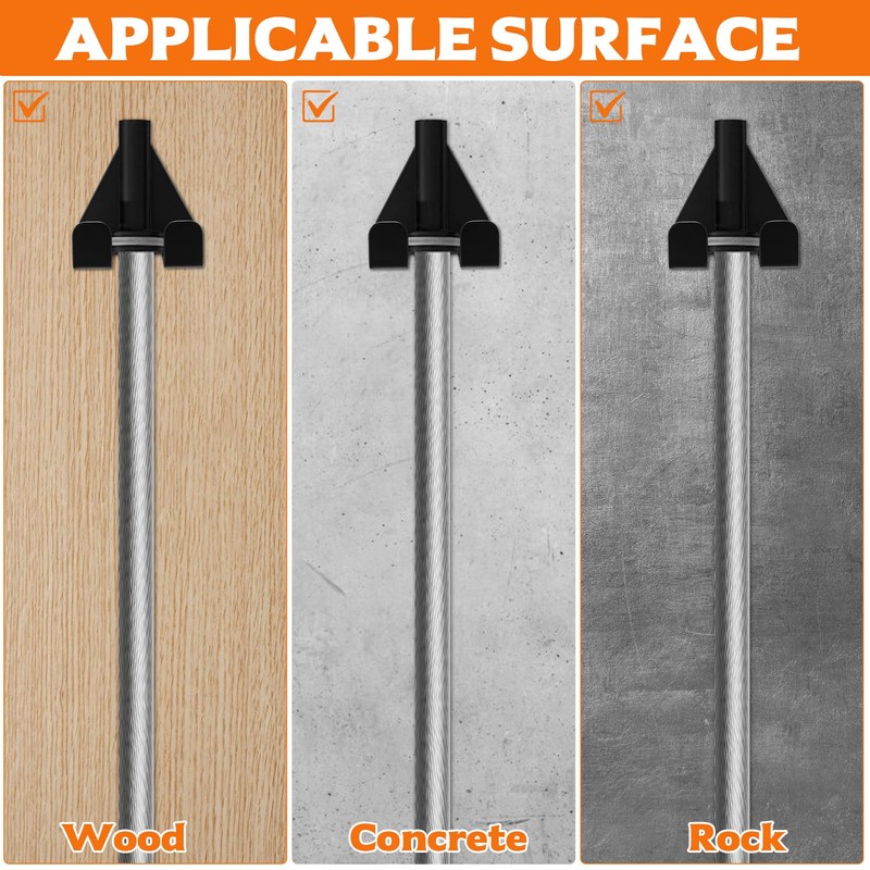 Vertical Barbell Bar Wall Hook, Dumbbell Stand Wall Mount for