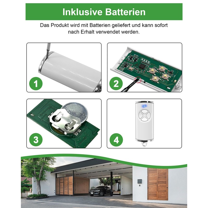 868 MHz HSE4-868-BS Handheld Transmitter Garage Door, HSE1-868-BS, HSE2-868-BS Remote