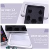 ibasenice 4pcs Dice Storage Box Metal Case with Lids Stand