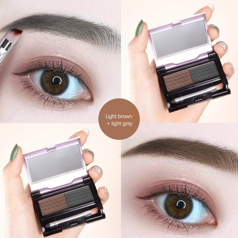 BLUE LOVE 2 Color Eye Brow Powder Palette for Eyebrows