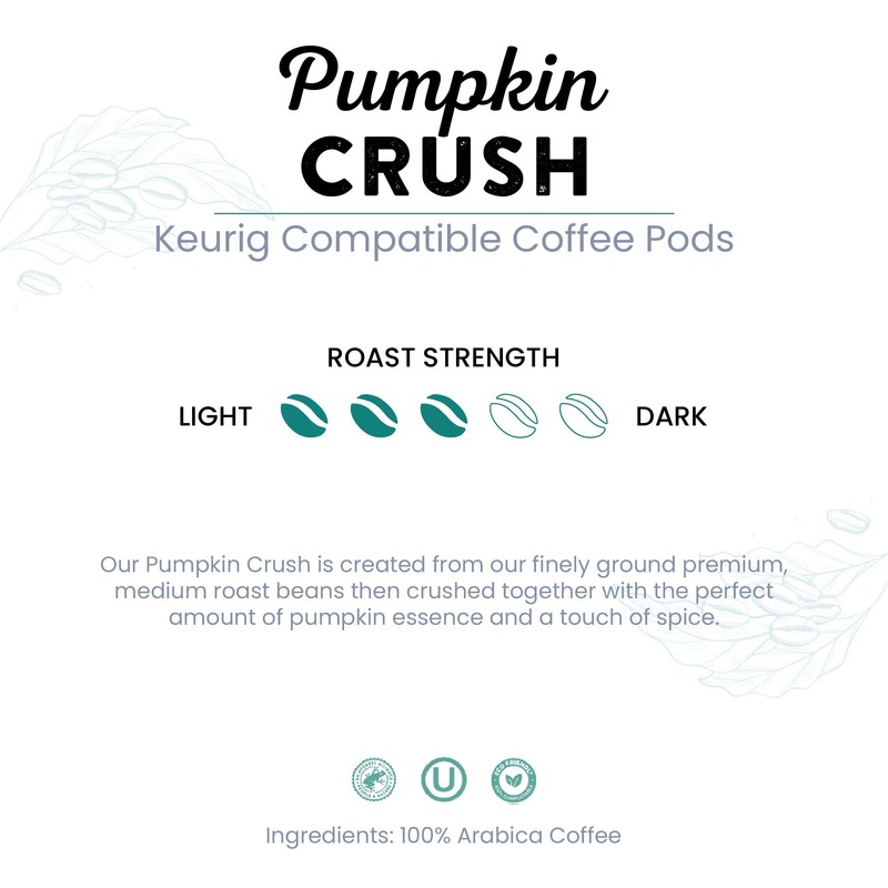 Tayst Coffee Pods, Pumpkin Crush Medium Roast, K Cups Compatible