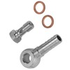 Brake Banjo Bolt M10x1.0 to 1/4 in Brake Line Banjo