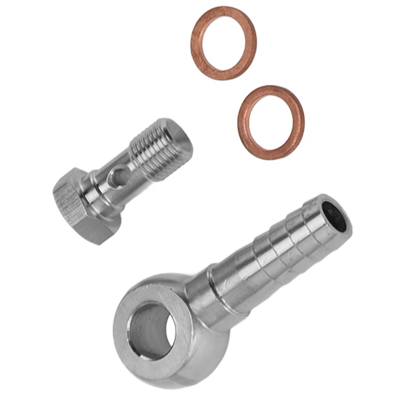 Brake Banjo Bolt M10x1.0 to 1/4 in Brake Line Banjo