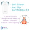 GMS Optical Soft Silicone Push-in Rectangle Nose Pads for Glasses,