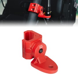 KEMIMOTO 1-Pack UTV Whip Light Mount Flag Pole Mount Light Bar Bracket CB Antenna, Compatible with Polaris Ranger General Can-Am Defender Commander Maverick Sport Trail Pro-Fit Cage, Red