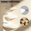 Plliocse Corner Shelf Wall Mounted,Floating Corner Shelves Oak,Set of 3
