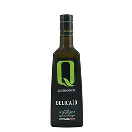 Quattrociocchi Delicato 2020 Harvest Organic Italian Extra Virgin Olive Oil Monovarietal Leccino - 0.5 Liter / 16.9 Ounce