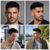 Black Wigs for Men Short Layered Synthetic Male Guy Wig