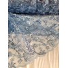 Divastyletextiles Sky Blue Lace Butterflies Sequin on Mesh Fabric Sold